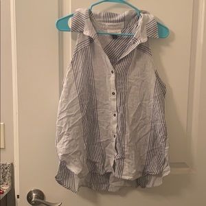 Women’s collared striped tank top